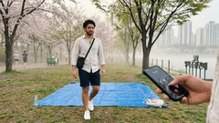 공원에 무인 블루시트가 깔려 있을 때, 안전하게 자리 잡는 법